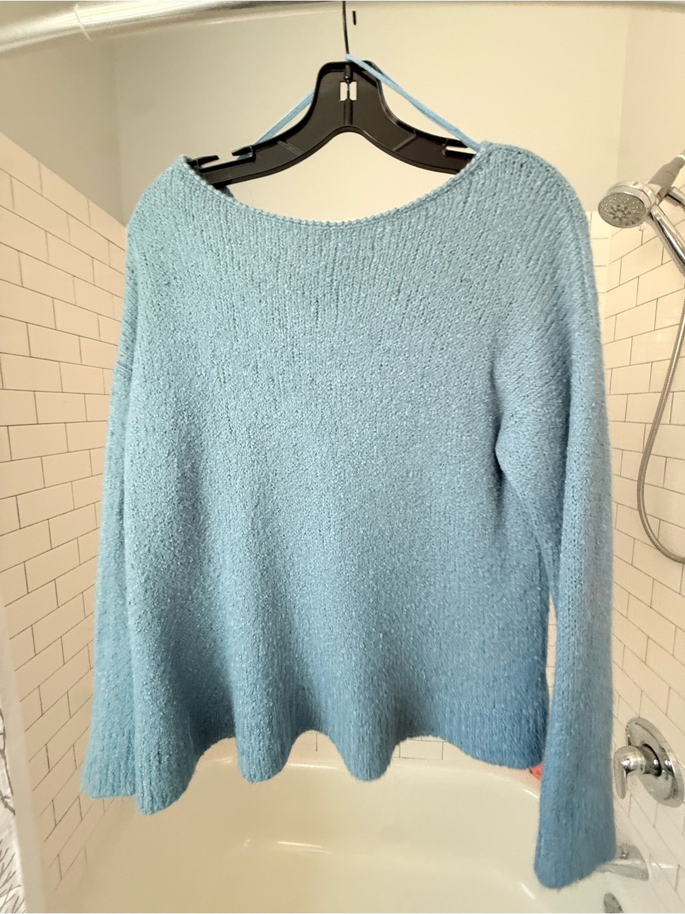 Lafayette 148 Cashmere Blue Crewneck Sweater